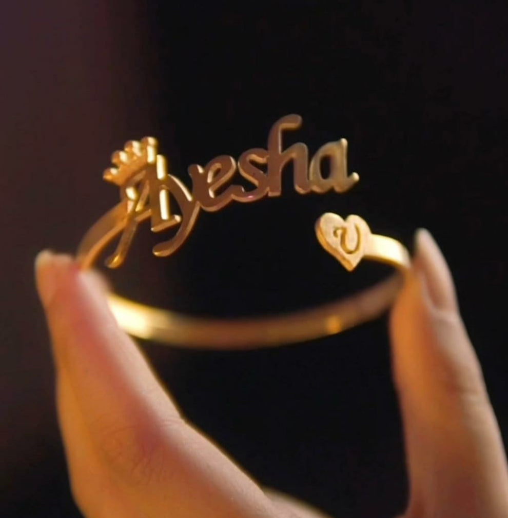 Personalized Love Name Bangle