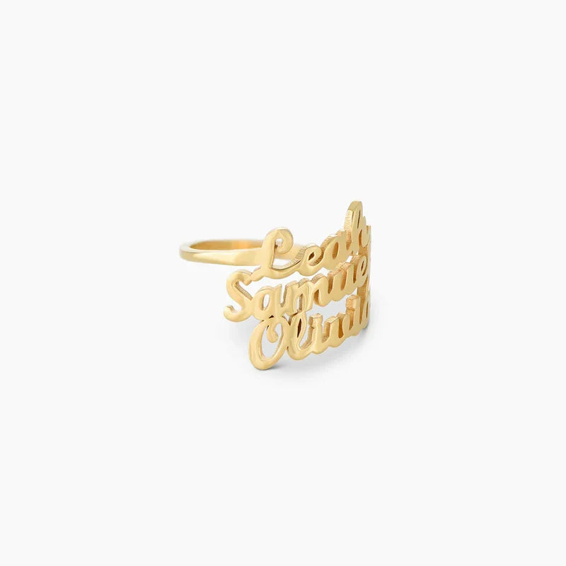 THREE NAME RING