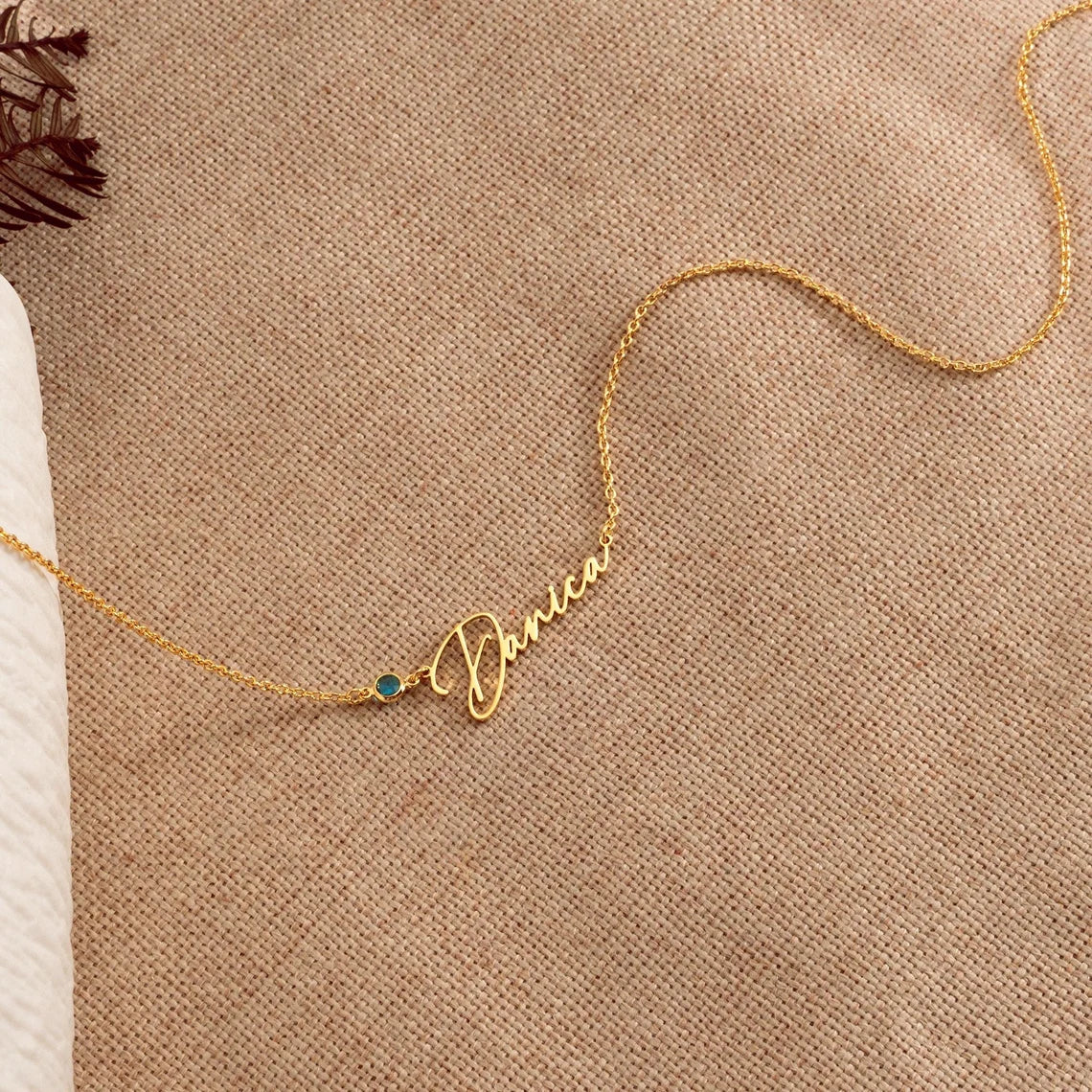 The Signature Stone Name Necklace