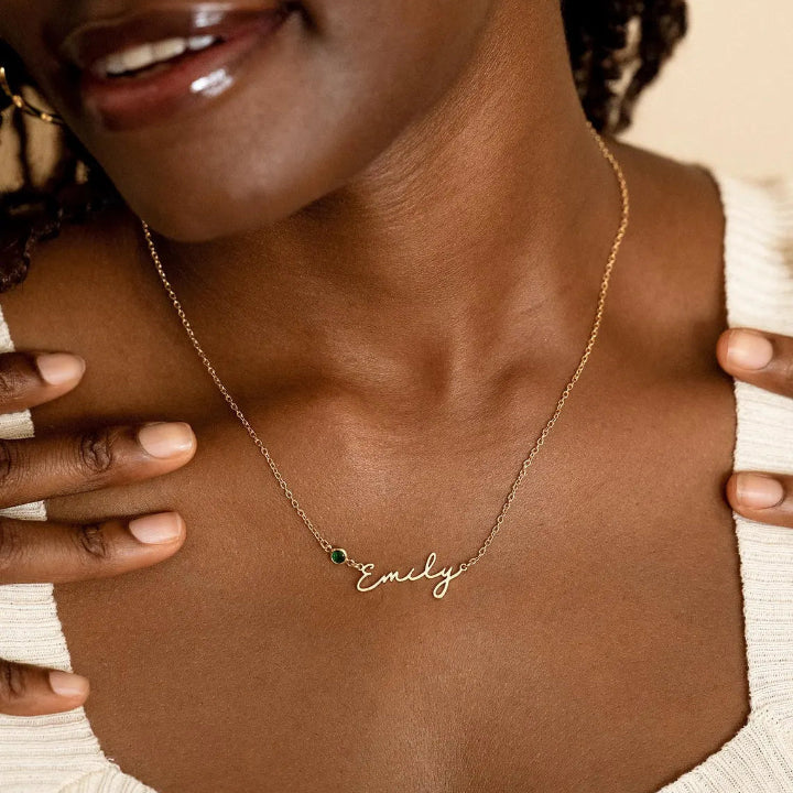 The Signature Stone Name Necklace