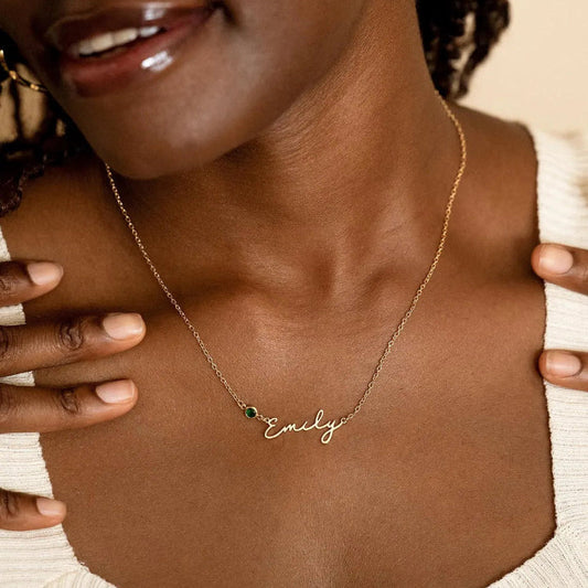 The Signature Stone Name Necklace