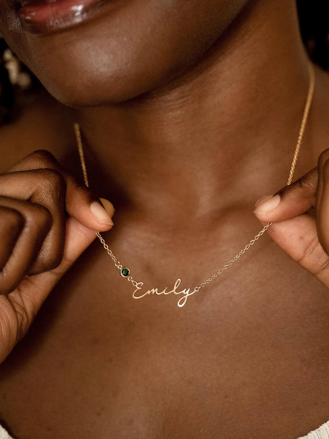 The Signature Stone Name Necklace