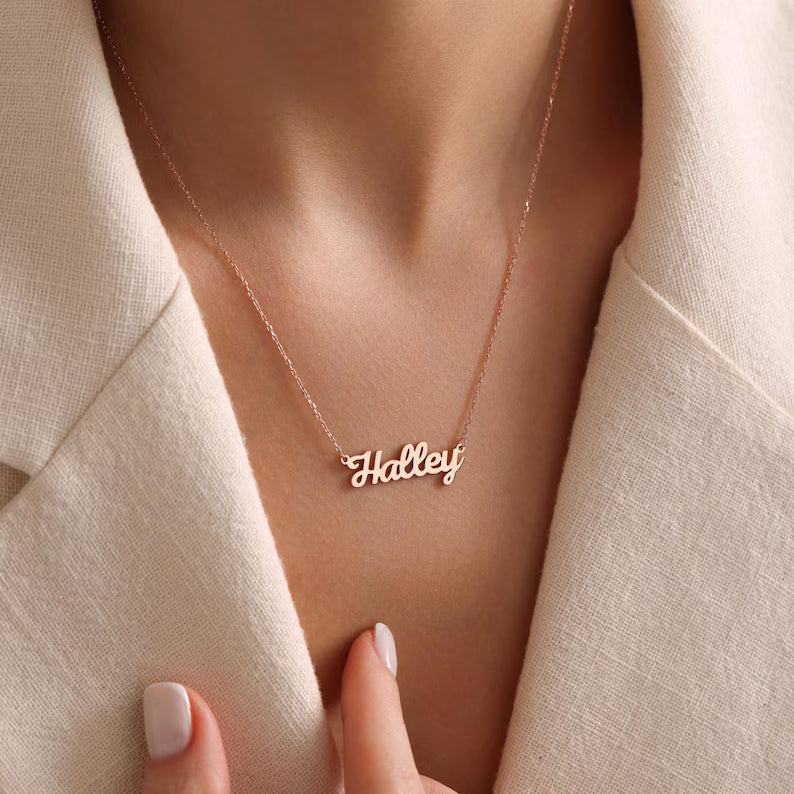 Gold Tone Personalized Name Necklace | Custom Jewelry UAE