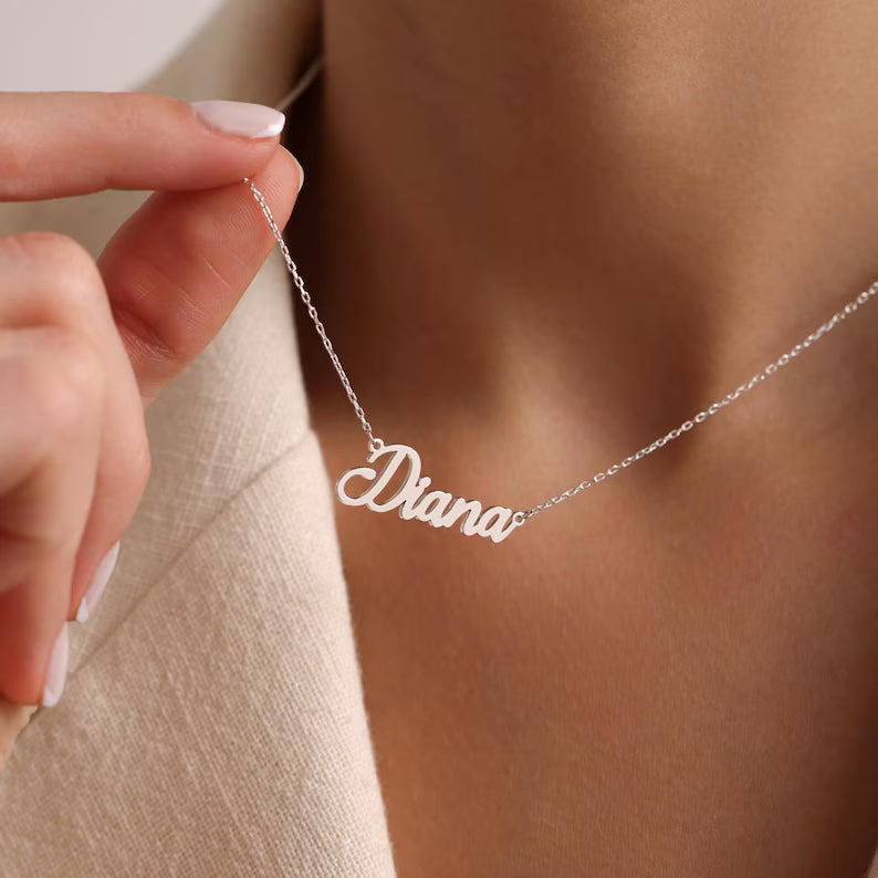 Gold Tone Personalized Name Necklace | Custom Jewelry UAE