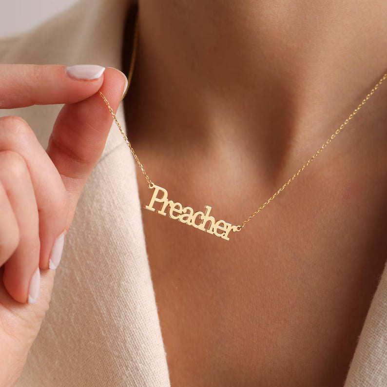 Gold Tone Personalized Name Necklace | Custom Jewelry UAE